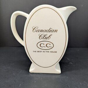 Canadian Club C.C. The Best in The House White Advertising Pub Jug Water Jug